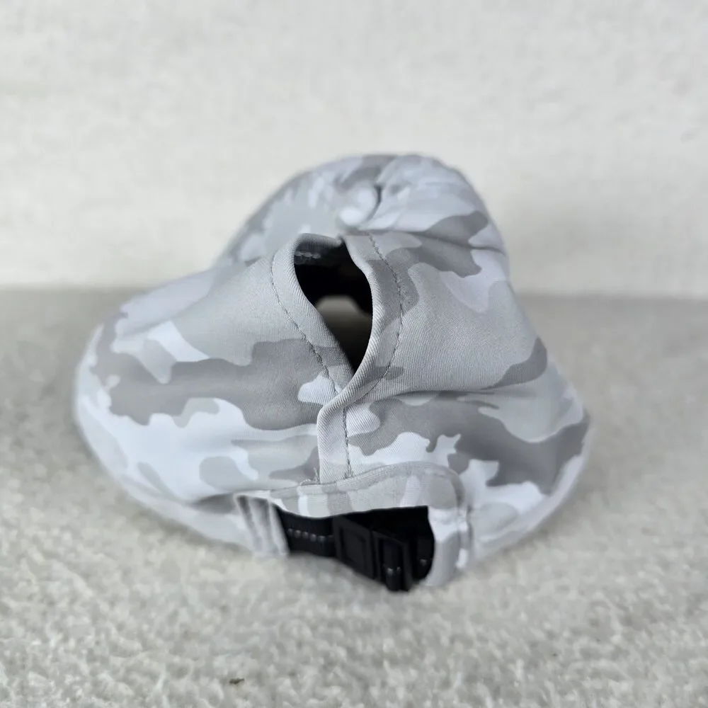 Womens Camo Baseball Hat Snapback Cap Ponytail Soft Gray Snap Buckle Comfort